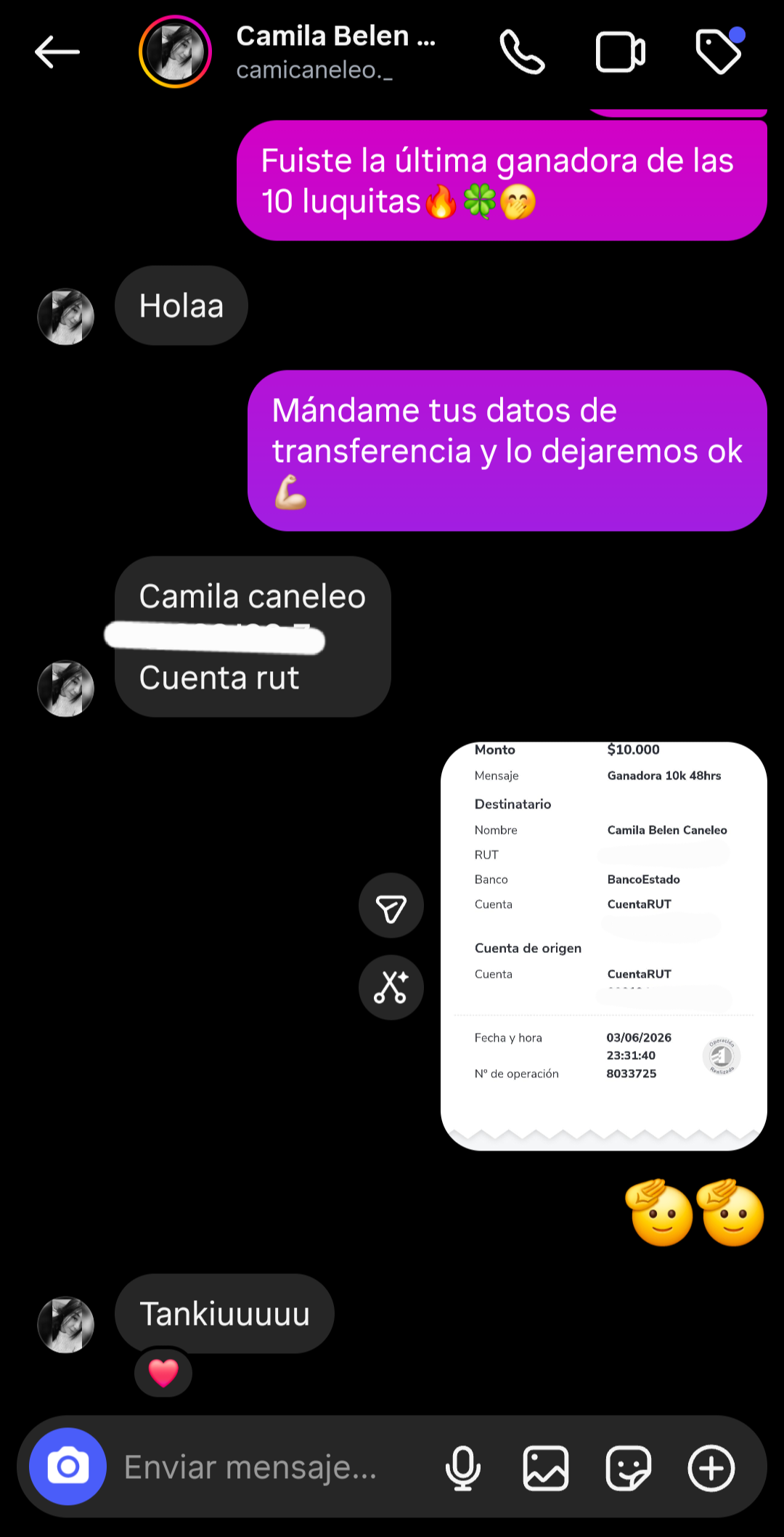 GANADOR/A N#4-10LUQUITAS CADA 48HRS